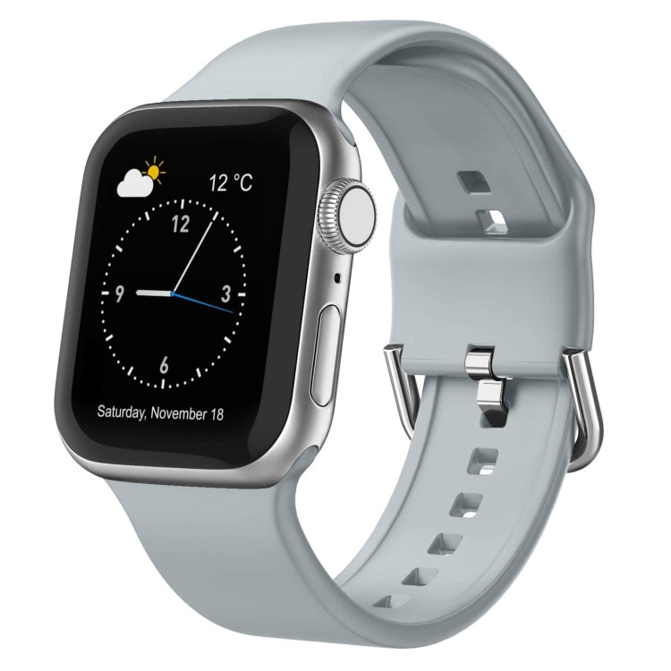 Correia de relógio em silicone com fivela de pino, para Apple Watch SE 2023 44mm