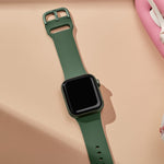 Correia de relógio em silicone com fivela de pino, para Apple Watch SE 2023 40mm