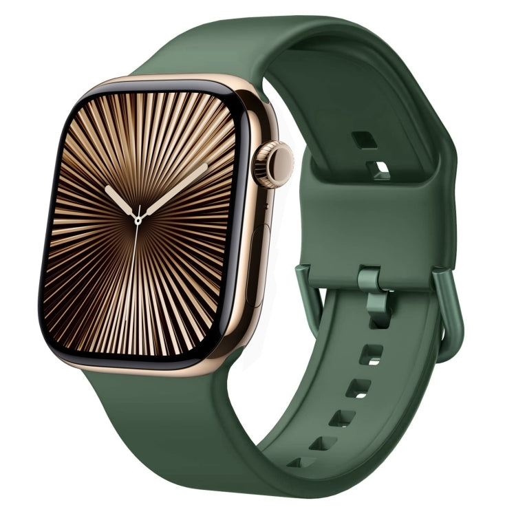 Correia de relógio em silicone com fivela de pino, para Apple Watch Series 10 46mm
