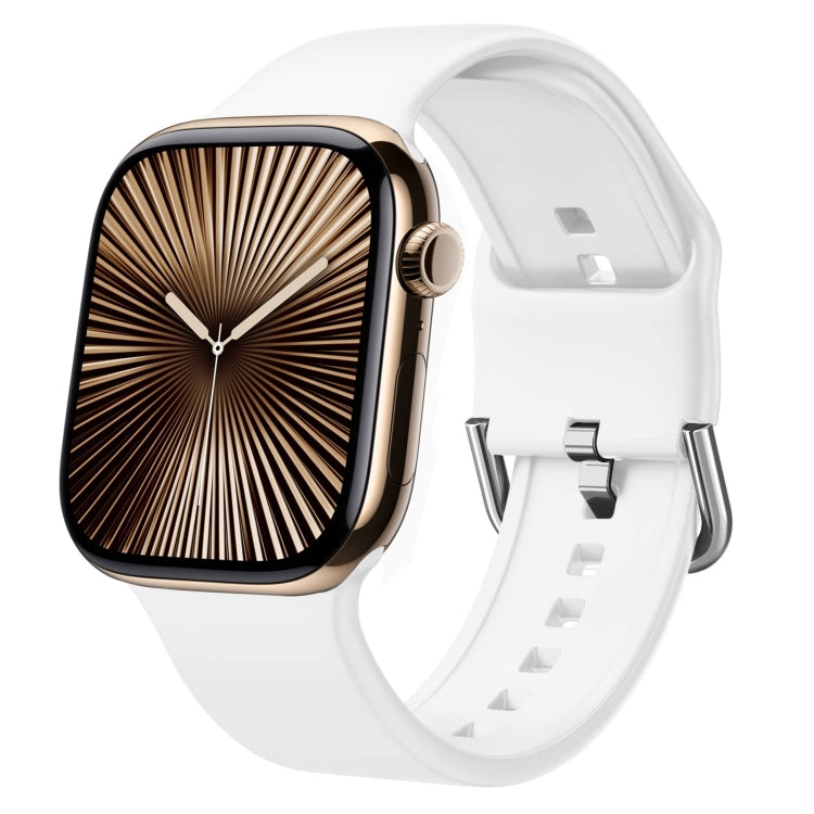 Correia de relógio em silicone com fivela de pino, para Apple Watch Series 10 46mm