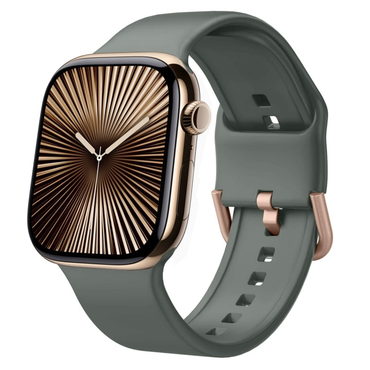 Correia de relógio em silicone com fivela de pino, para Apple Watch Series 10 46mm