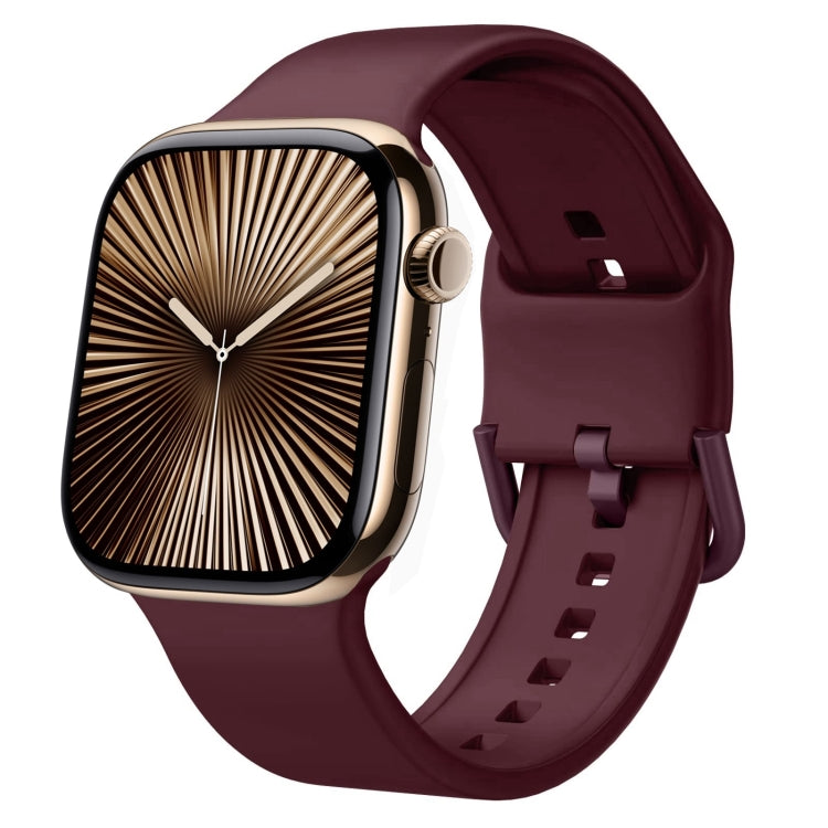 Correia de relógio em silicone com fivela de pino, para Apple Watch Series 10 46mm
