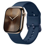 Correia de relógio em silicone com fivela de pino, para Apple Watch Series 10 46mm
