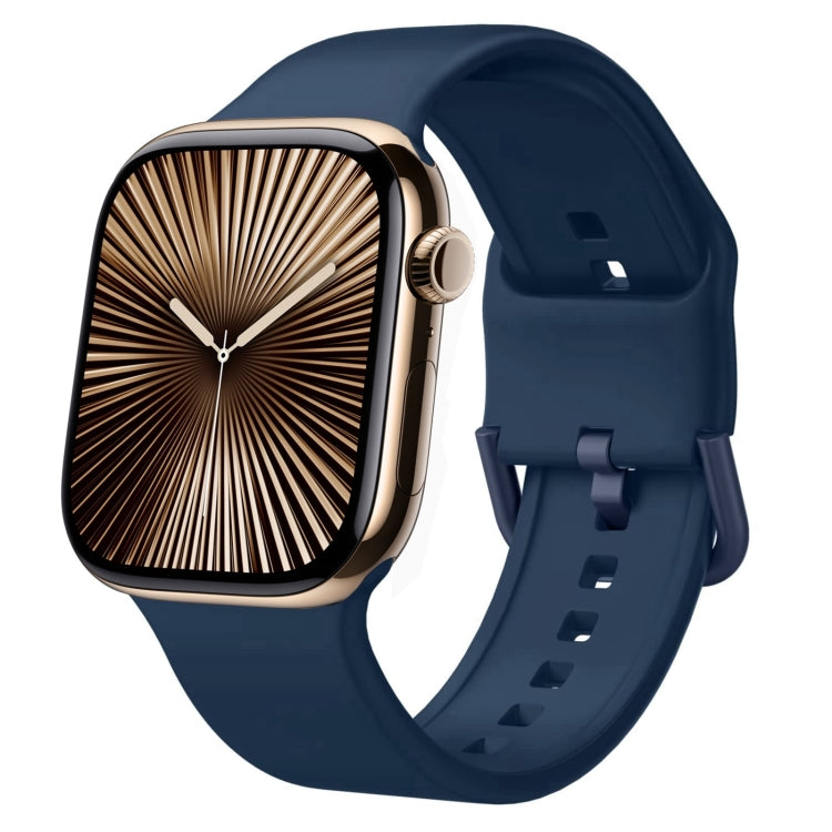 Correia de relógio em silicone com fivela de pino, para Apple Watch Series 10 46mm