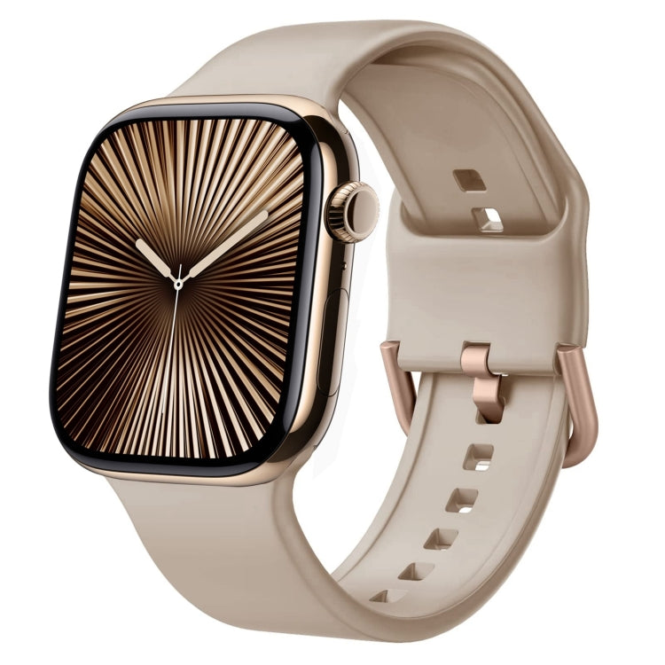 Correia de relógio em silicone com fivela de pino, para Apple Watch Series 10 46mm