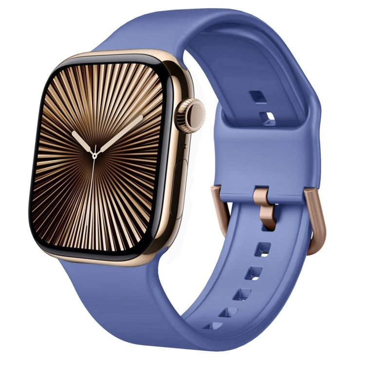 Correia de relógio em silicone com fivela de pino, para Apple Watch Series 10 46mm