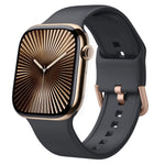 Correia de relógio em silicone com fivela de pino, para Apple Watch Series 10 46mm