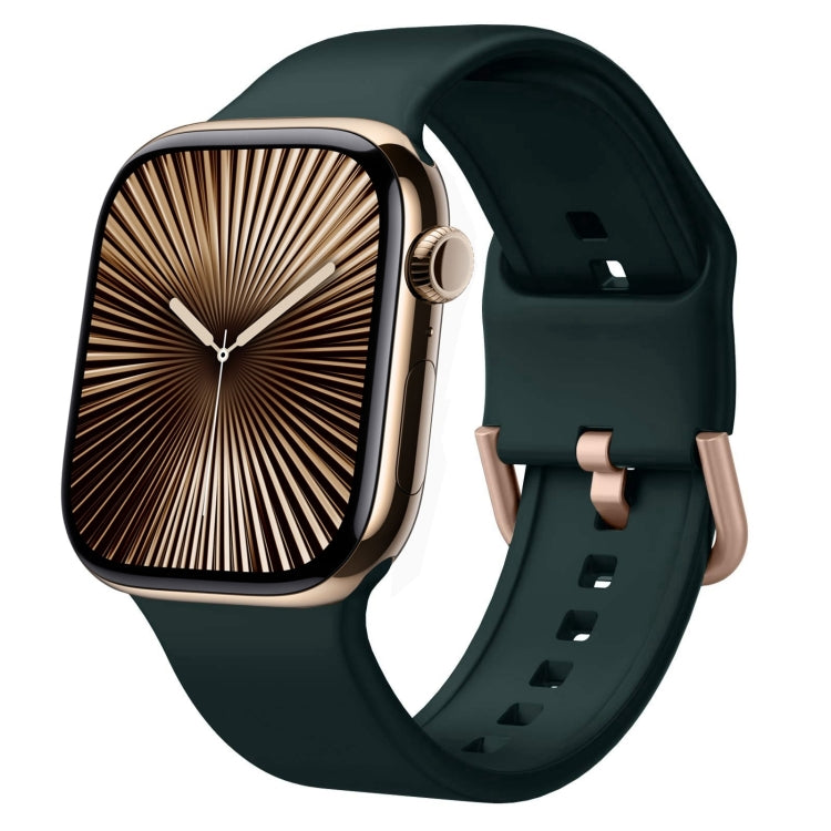 Correia de relógio em silicone com fivela de pino, para Apple Watch Series 10 46mm