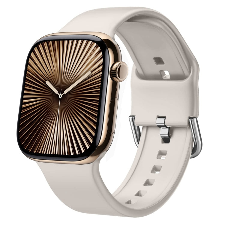 Correia de relógio em silicone com fivela de pino, para Apple Watch Series 10 46mm