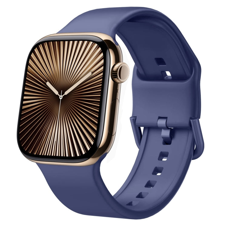Correia de relógio em silicone com fivela de pino, para Apple Watch Series 10 46mm