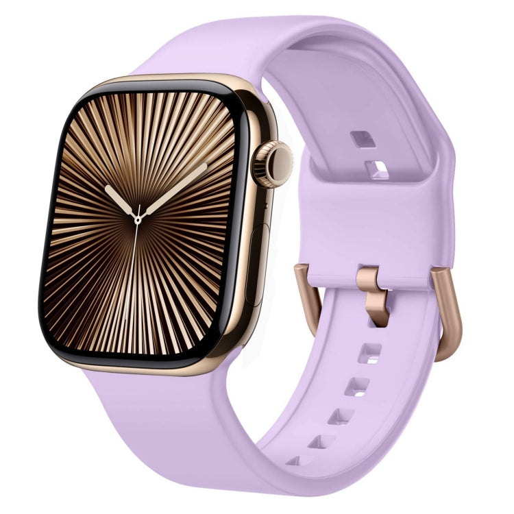 Correia de relógio em silicone com fivela de pino, para Apple Watch Series 10 46mm
