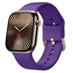 Correia de relógio em silicone com fivela de pino, para Apple Watch Series 10 42mm