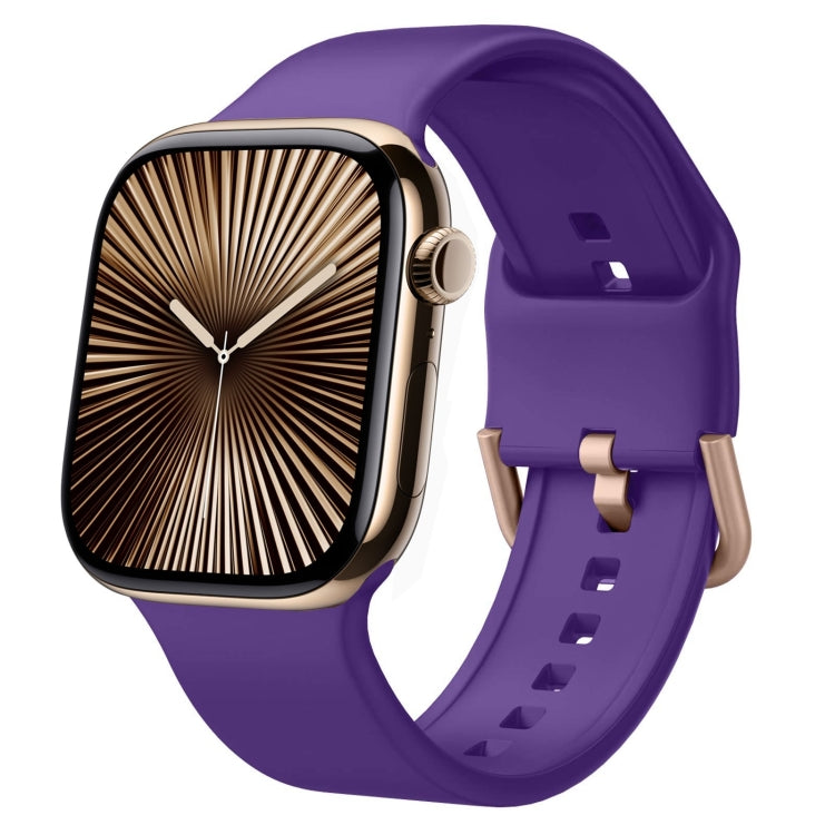 Correia de relógio em silicone com fivela de pino, para Apple Watch Series 10 42mm