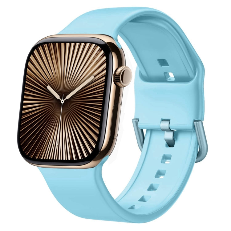 Correia de relógio em silicone com fivela de pino, para Apple Watch Series 10 42mm