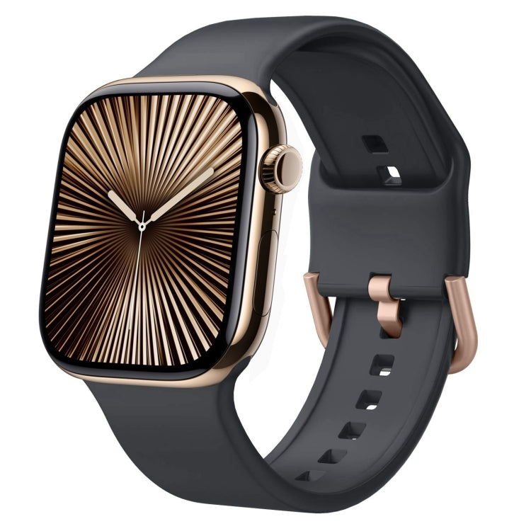 Correia de relógio em silicone com fivela de pino, para Apple Watch Series 10 42mm