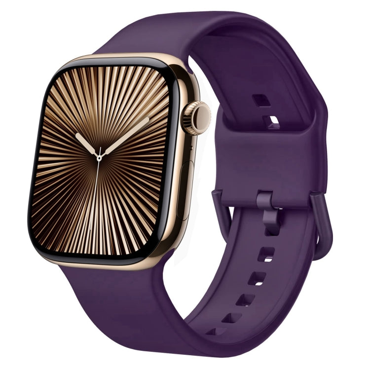 Correia de relógio em silicone com fivela de pino, para Apple Watch Series 10 42mm