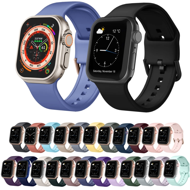 Pin Buckle Silicone Watch Band, For Apple Watch Series 9 45mm