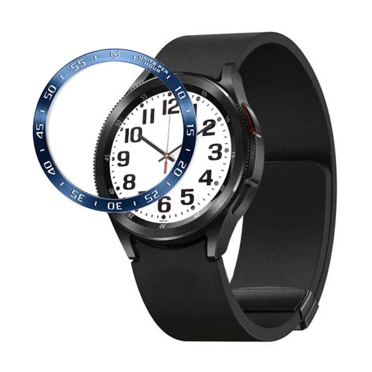 A Style Smart Watch Steel Ring Protective Frame, For Samsung Galaxy Watch6 Classic 47mm, For Samsung Galaxy Watch6 Classic 43mm