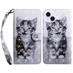 3D Painted Leather Phone Case, For iPhone 15 Pro Max, For iPhone 15 Pro, For iPhone 15 Plus, For iPhone 15