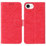 Capa de telemóvel em pele com flip e relevo de flor de renda, para iPhone 17e / 16e, para iPhone 17 Pro Max, para iPhone 17 Pro, para iPhone 17, para iPhone Air, para iPhone 16 Pro Max, para iPhone 16 Pro, para iPhone 16 Plus
