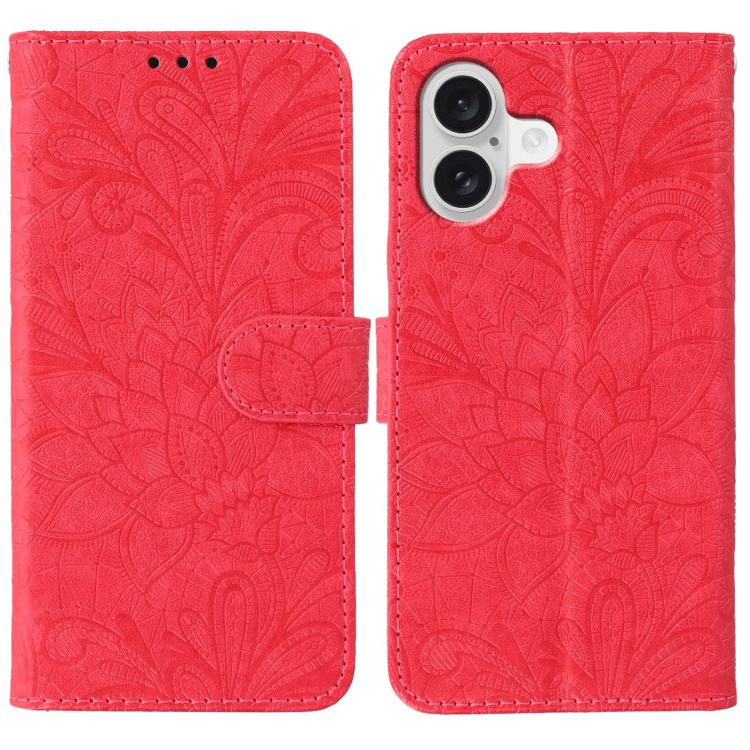 Capa de telemóvel em pele com flip e relevo de flor de renda, para iPhone 17e / 16e, para iPhone 17 Pro Max, para iPhone 17 Pro, para iPhone 17, para iPhone Air, para iPhone 16 Pro Max, para iPhone 16 Pro, para iPhone 16 Plus