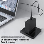 Adaptador de carregamento 100W N 3.5X1.35mm fêmea para USB-C/Type-C macho, 3.5X1.35mm