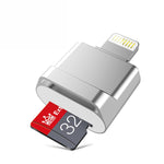 Adaptador MicroDrive 8 pinos para Cartão TF Mini Leitor de Cartão TF para iPhone & iPad, Leitor de Cartão
