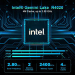 GXMO N42 Mini PC Windows 11 Intel Gemini Lake N4020C NVME SSD WiFi Computador de Secretária Mini, 4GB+64GB, 4GB+64GB+256GB