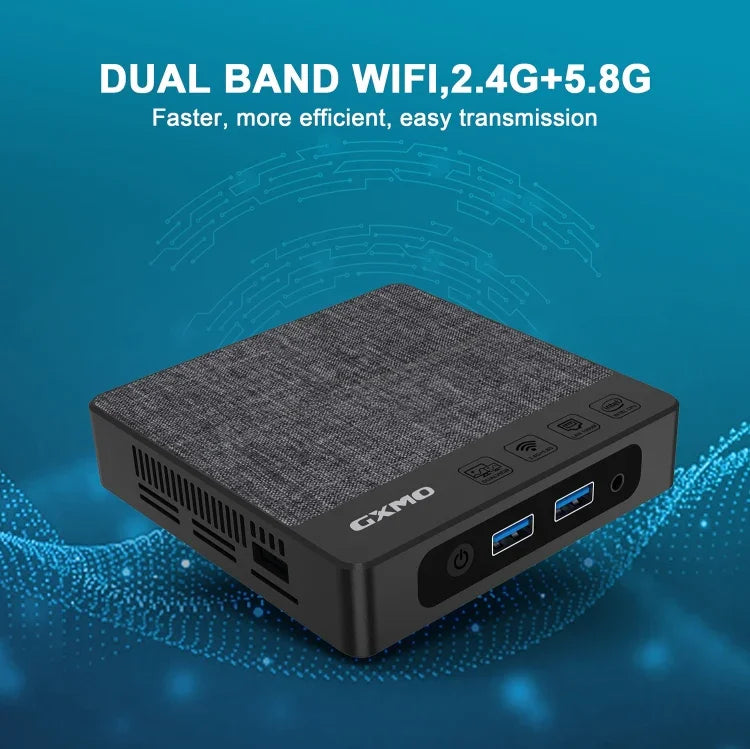 GXMO N42 Mini PC Windows 11 Intel Gemini Lake N4020C NVME SSD WiFi Computador de Secretária Mini, 4GB+64GB, 4GB+64GB+256GB