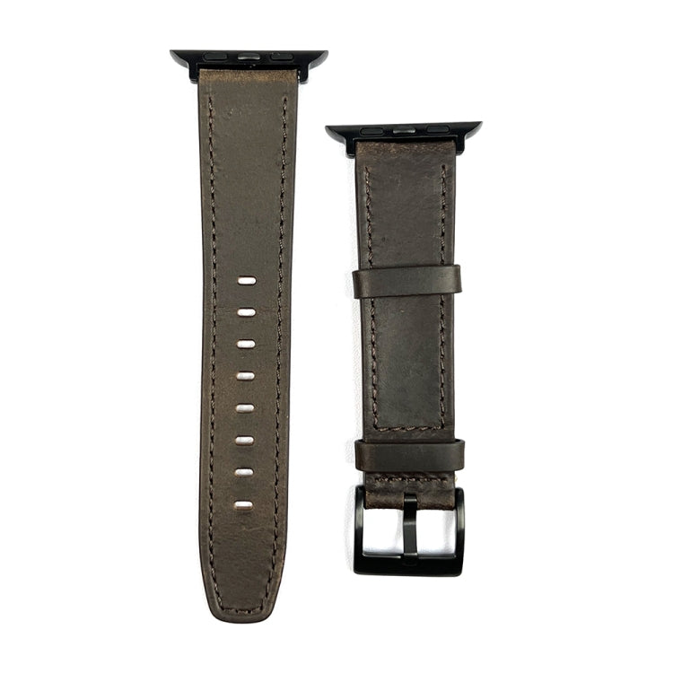 Retro Texture Leather Watch Band, For Apple Watch SE 2022 44mm, For Apple Watch 7 41mm, For Apple Watch 7 45mm, For Apple Watch SE 40mm, For Apple Watch SE 44mm, For Apple Watch 6 40mm, For Apple Watch 6 44mm, For Apple Watch 5 44mm                    ...
