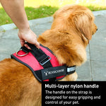 Peitoral para Cão Anti Corrida em Tecido Oxford K9, Correia de Tração, M para 13-23kg, L para 23-30kg, XL para 28-40kg, XXL para 40-70kg, S para 6-14kg