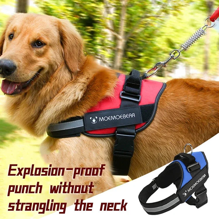 Peitoral para Cão Anti Corrida em Tecido Oxford K9, Correia de Tração, M para 13-23kg, L para 23-30kg, XL para 28-40kg, XXL para 40-70kg, S para 6-14kg
