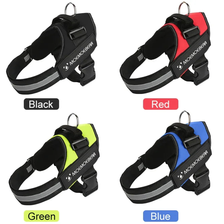 Peitoral para Cão Anti Corrida em Tecido Oxford K9, Correia de Tração, M para 13-23kg, L para 23-30kg, XL para 28-40kg, XXL para 40-70kg, S para 6-14kg