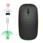 HXSJ M40 2.4GHZ 800,1200,1600dpi Ajuste de Terceira Velocidade Rato Sem Fios Colorido USB Recarregável