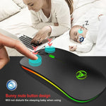 Rato Sem Fios HXSJ T18 2.4GHZ 1600dpi Modo Duplo com Luz, USB + Bluetooth 5.1 Recarregável