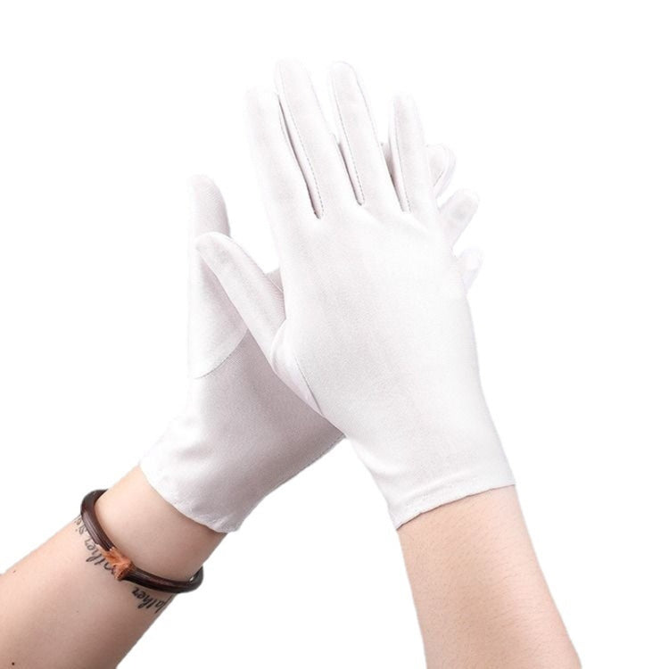 Luvas de Proteção Laboral Brancas Anti-Suor, Espessadas, 1 Par