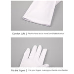 Labor Protection White Anti-sweat Cloth Thickened Gloves, 1 Pair