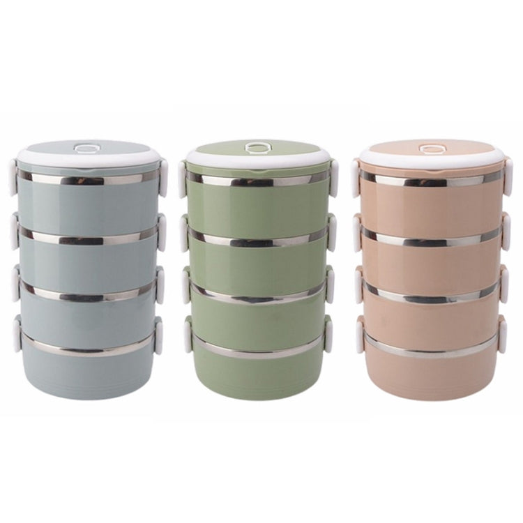 Recipiente Isolante para Almoço em Aço Inoxidável, Caixa Bento, Camada Única 0,7L, Dupla 1,4L, Tripla 2,1L, Quádrupla 2,8L