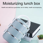 Recipiente Isolante para Almoço em Aço Inoxidável, Caixa Bento, Camada Única 0,7L, Dupla 1,4L, Tripla 2,1L, Quádrupla 2,8L