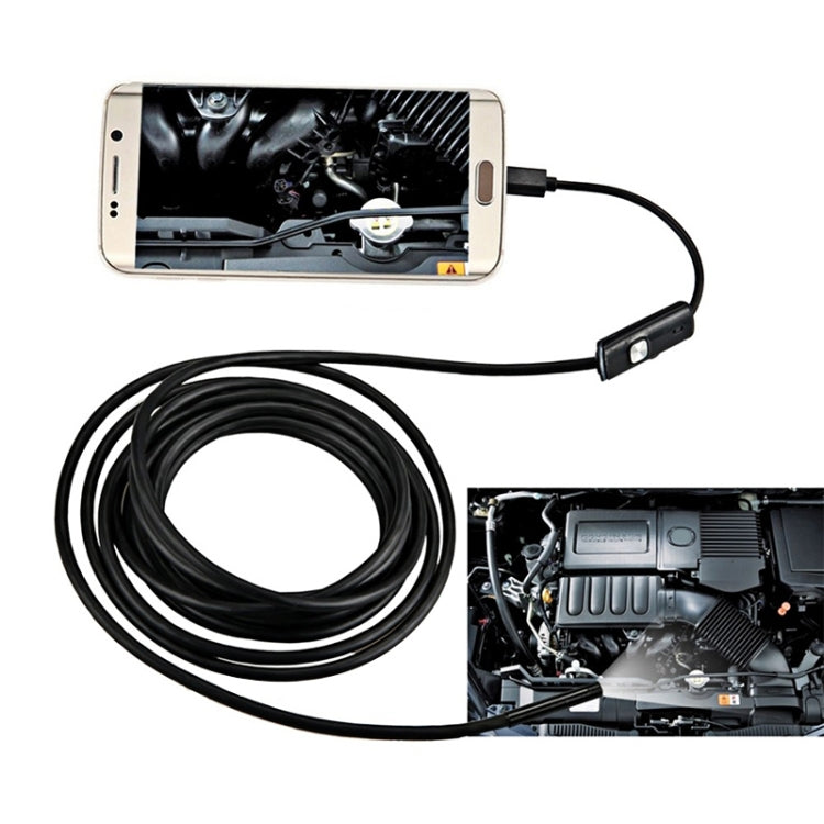 Câmara de inspeção endoscópica micro USB impermeável AN97 com tubo de serpente para peças com função OTG para telemóvel Android, com 6 LEDs, 5,5mm, 8mm