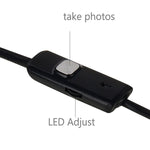 Câmara de inspeção endoscópica micro USB impermeável AN97 com tubo de serpente para peças com função OTG para telemóvel Android, com 6 LEDs, 5,5mm, 8mm