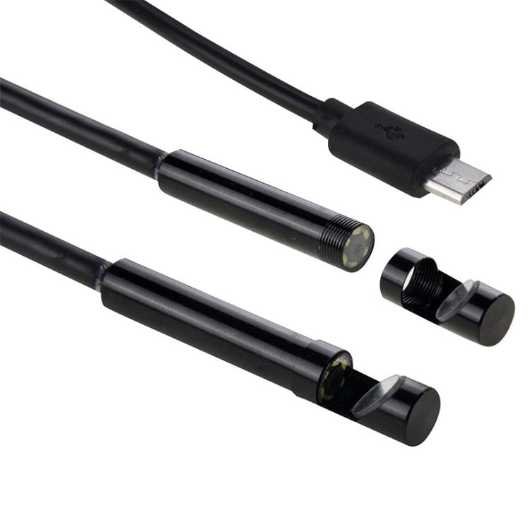 Câmara de inspeção endoscópica micro USB impermeável AN97 com tubo de serpente para peças com função OTG para telemóvel Android, com 6 LEDs, 5,5mm, 8mm