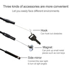 Câmara de inspeção endoscópica micro USB impermeável AN97 com tubo de serpente para peças com função OTG para telemóvel Android, com 6 LEDs, 5,5mm, 8mm