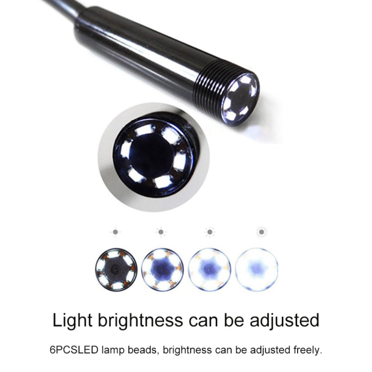 Câmara de inspeção endoscópica micro USB impermeável AN97 com tubo de serpente para peças com função OTG para telemóvel Android, com 6 LEDs, 5,5mm, 8mm