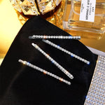 Presilha de Cabelo Versátil com Strass Brilhante Tendência de Celebridade para Franja, 4pcs / Conjunto