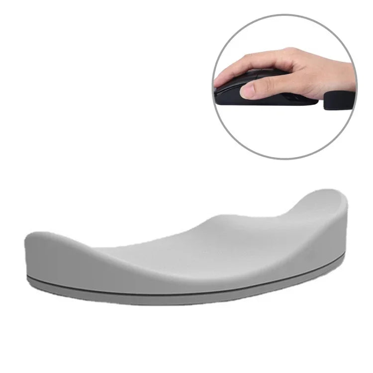 Apoio de Pulso em Silicone para Rato, Descanso de Palma Móvel para Escritório, Preto Mão Esquerda, Cinzento Mão Direita, Cinzento Mão Esquerda