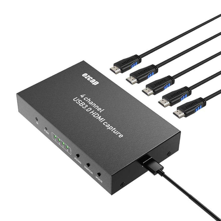 Ezcap 264M Capturadora de Jogos de Vídeo HDMI para USB 3.0 com Quatro Canais e Multi-Visualização, Ezcap 264M