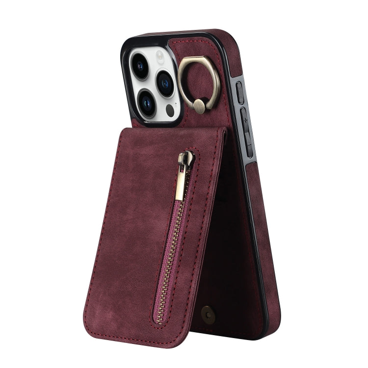 Capa para telemóvel retro com anel e fecho, compartimento para cartões RFID, para iPhone 16 Pro, para iPhone 16 Plus, para iPhone 16, para iPhone 15 Pro Max, para iPhone 15 Pro, para iPhone 15 Plus