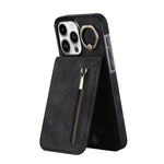 Capa para telemóvel retro com anel e fecho, compartimento para cartões RFID, para iPhone 16 Pro, para iPhone 16 Plus, para iPhone 16, para iPhone 15 Pro Max, para iPhone 15 Pro, para iPhone 15 Plus