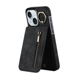 Capa para telemóvel retro com anel e fecho, compartimento para cartões RFID, para iPhone 16 Pro, para iPhone 16 Plus, para iPhone 16, para iPhone 15 Pro Max, para iPhone 15 Pro, para iPhone 15 Plus